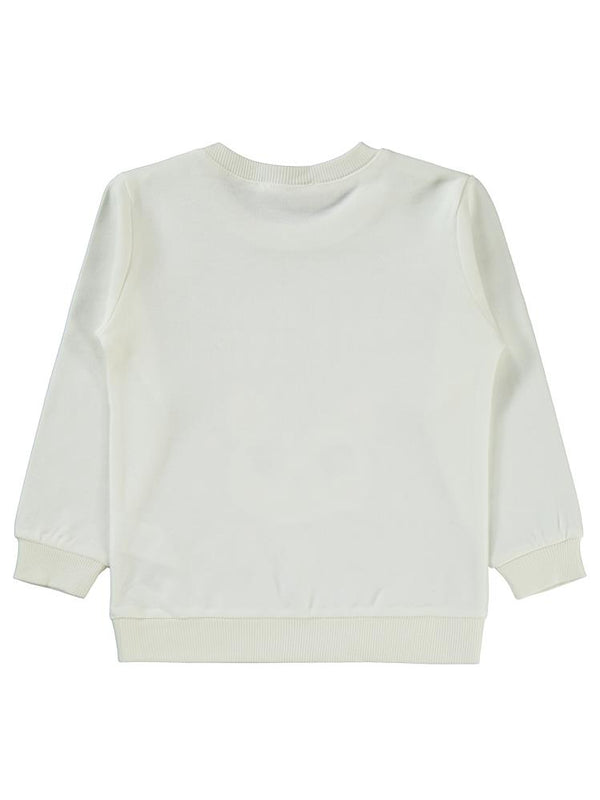 Civil Girls Caticorn Baskılı 2-5 Yaş Sweatshirt - Ekru