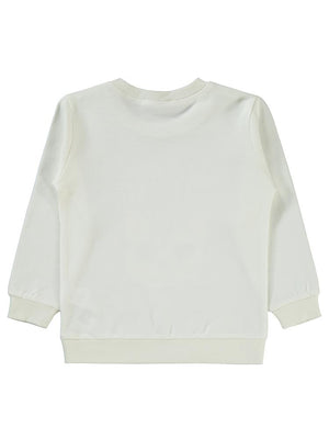 Civil Girls Caticorn Baskılı 2-5 Yaş Sweatshirt - Ekru