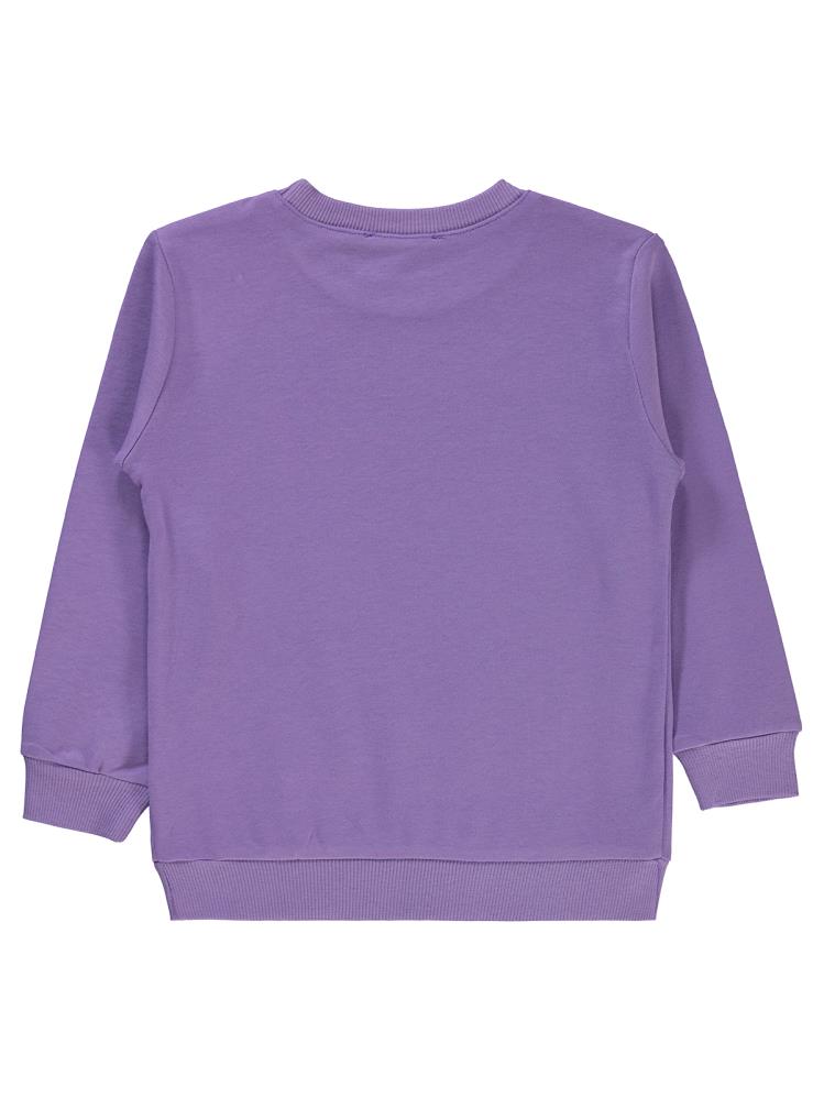 Civil Girls Love For All Baskılı 2-5 Yaş Sweatshirt - Lila