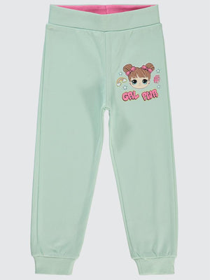 Civil Girls GRL PWR Baskılı 2-5 Yaş Eşofman Altı - Yeşil