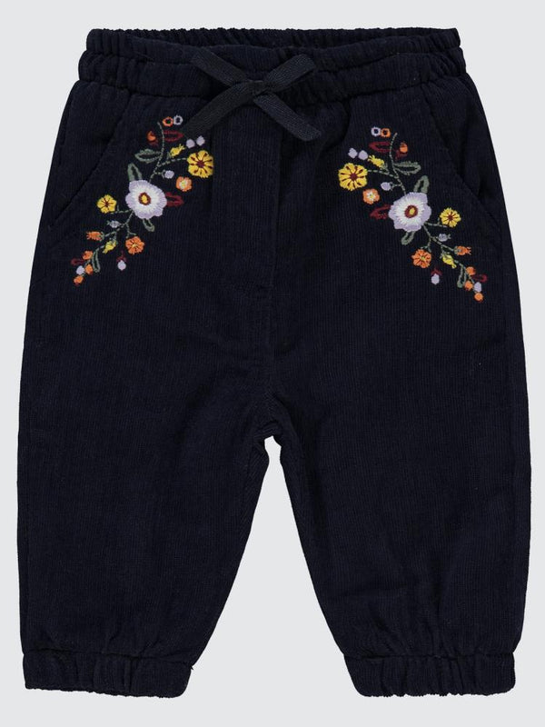Civil Baby Çiçek Nakışlı 6-18 Ay Pantolon - Lacivert