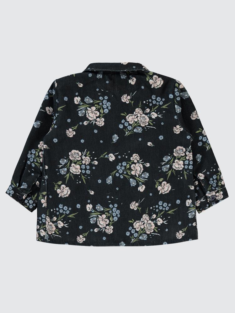 Civil Baby Çiçek Empirmeli 6-18 Ay Gömlek - Lacivert