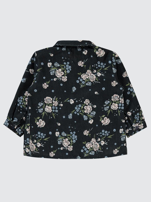 Civil Baby Çiçek Empirmeli 6-18 Ay Gömlek - Lacivert