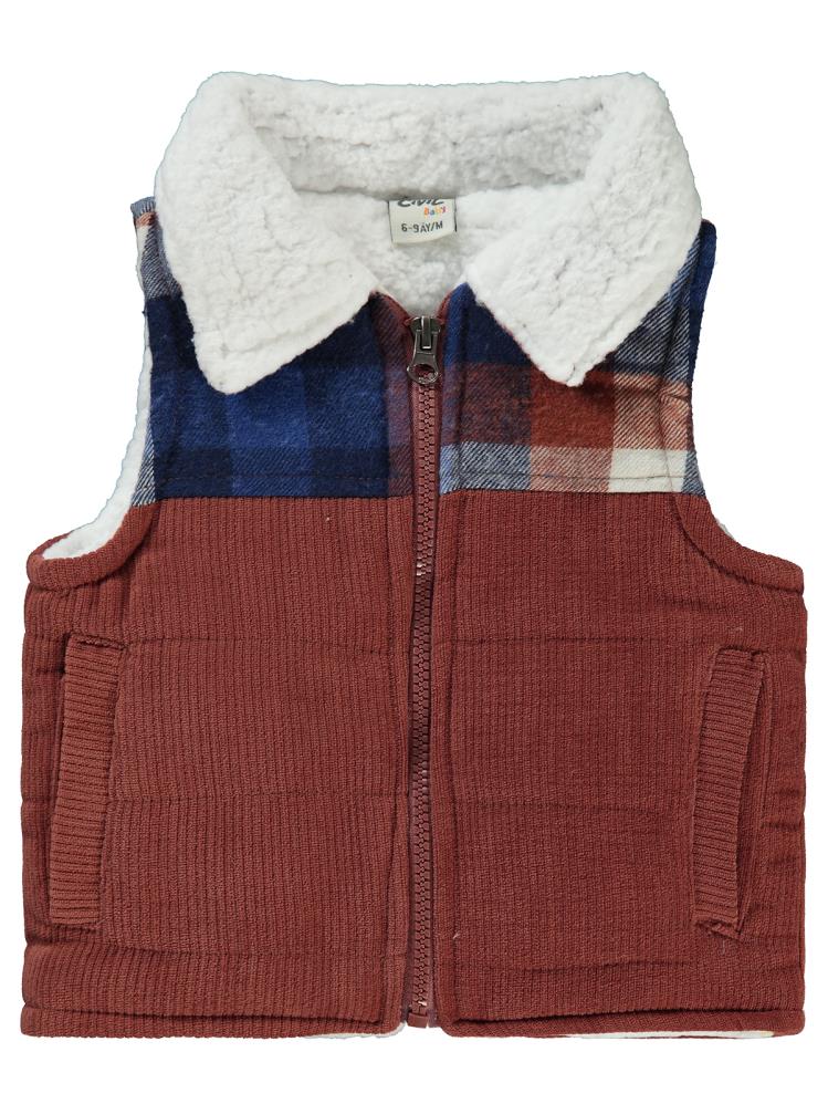 Civil Baby Yaka Velsoftlu 6-18 Ay Yelek - Kahverengi