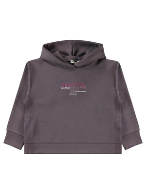 Civil Girls Beautiful Baskılı 6-9 Yaş Sweatshirt - Gri