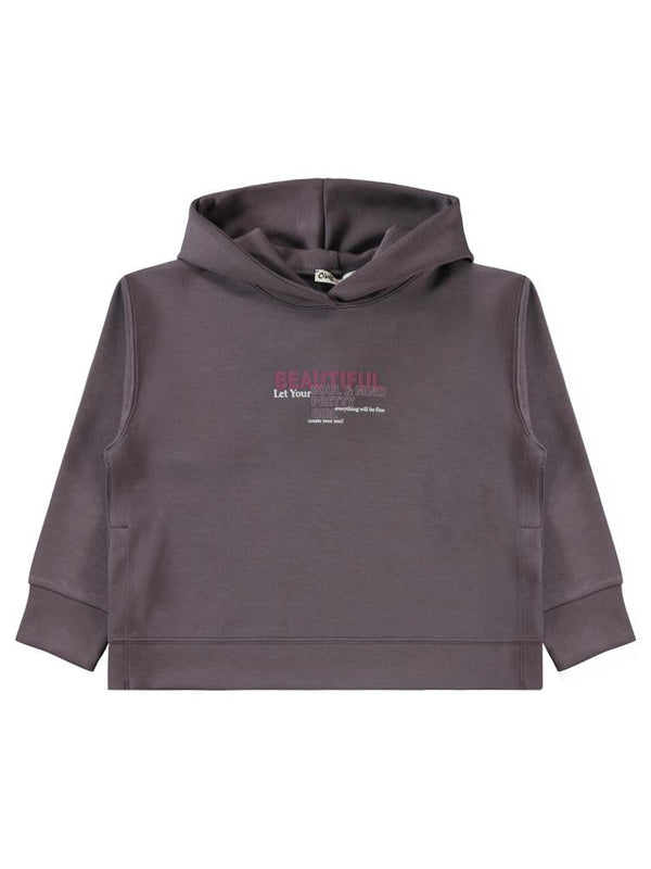 Civil Girls Beautiful Baskılı 6-9 Yaş Sweatshirt - Gri