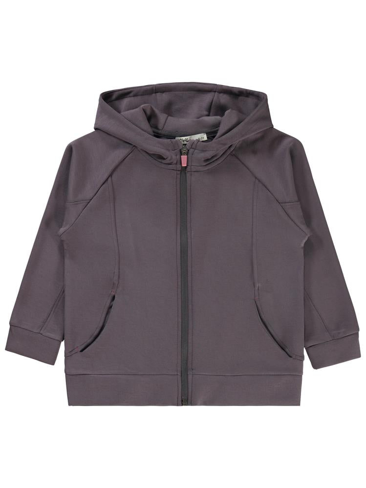 Civil Girls Beautiful Baskılı 6-9 Yaş Hırka - Gri