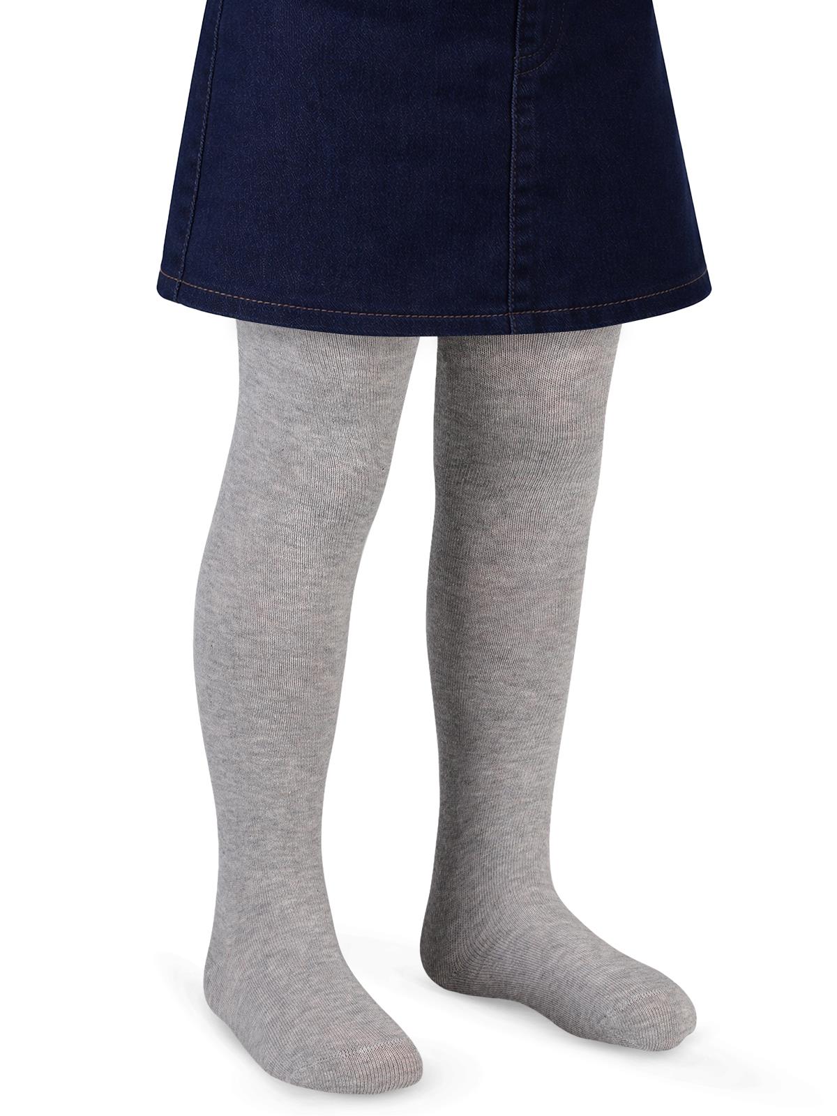 Civil Girls Düz Desenli 3-11 Yaş Çocuk Kız Külotlu Çorap - Gri