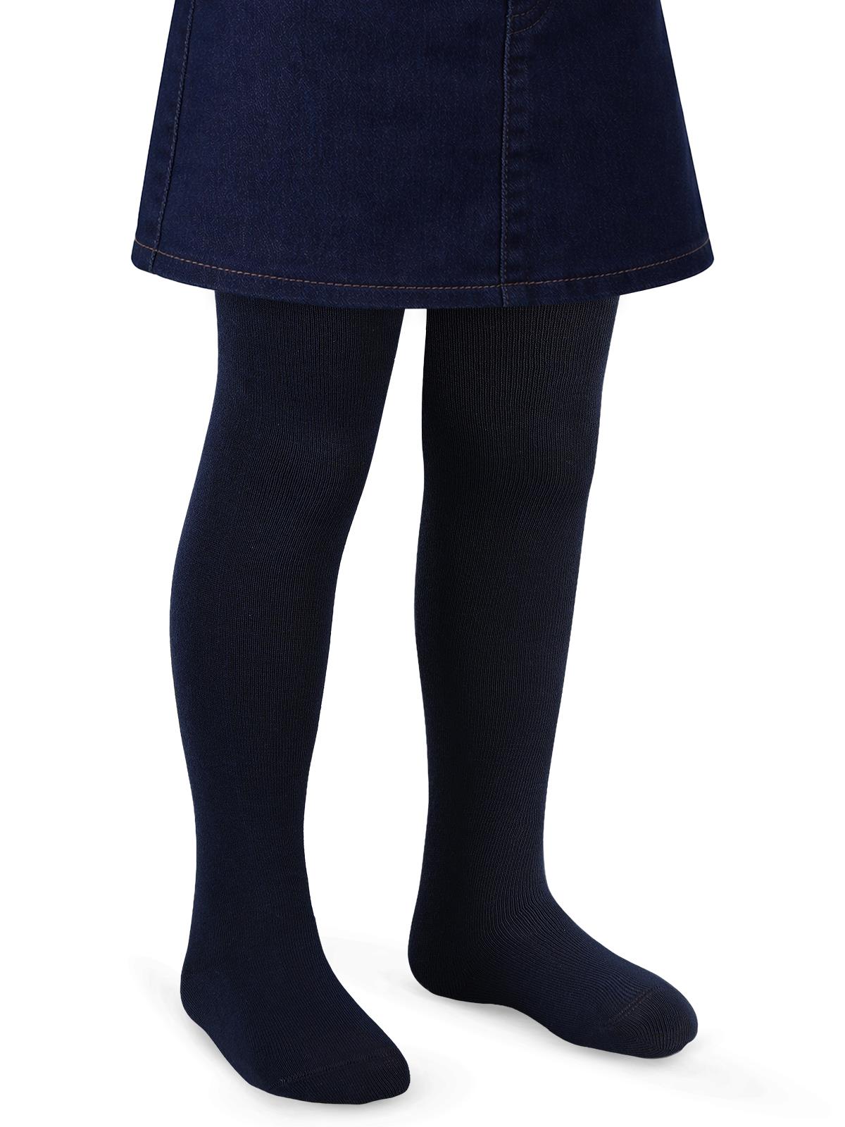 Civil Girls Düz Desenli 3-11 Yaş Çocuk Kız Külotlu Çorap - Lacivert