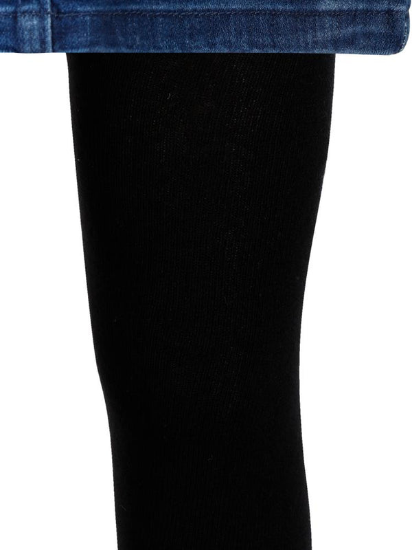 Civil Girls Düz Desenli 3-11 Yaş Çocuk Kız Külotlu Çorap - Siyah