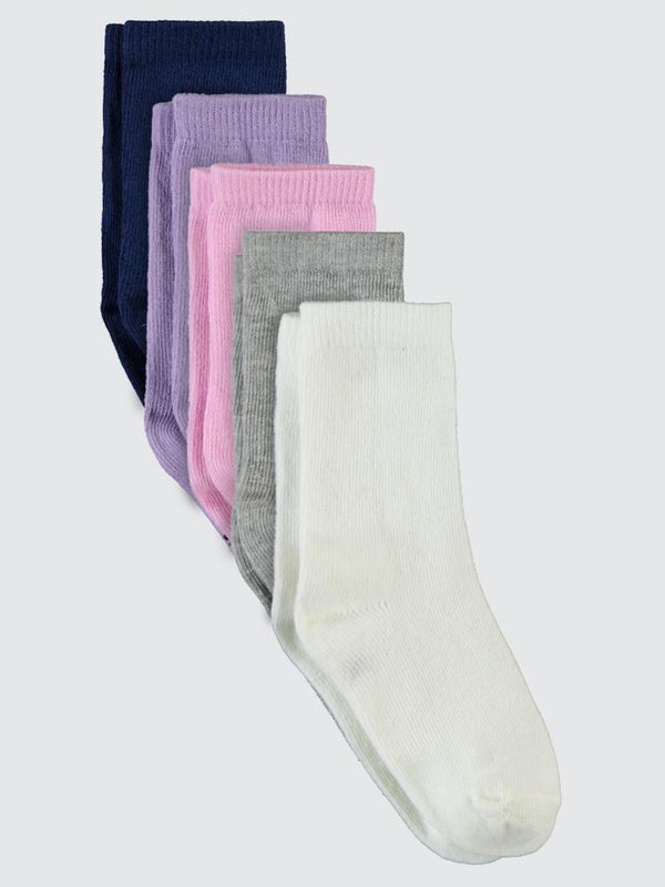 Civil Girls Basic Düz 5'li 2-12 Yaş Kız Soket Çorap