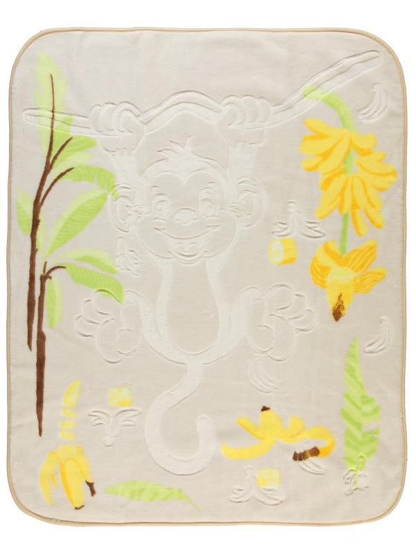 Civil Baby Maymun Baskılı Battaniye - Bej