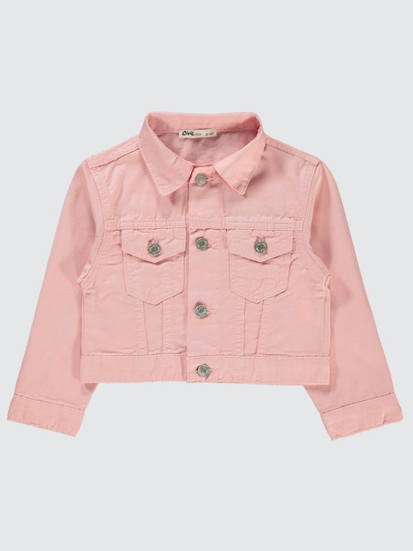 Civil Girls Keten 2-5 Yaş Ceket - Pembe