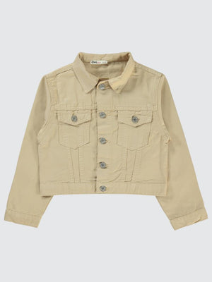Civil Girls Keten 10-13 Yaş Ceket - Bej