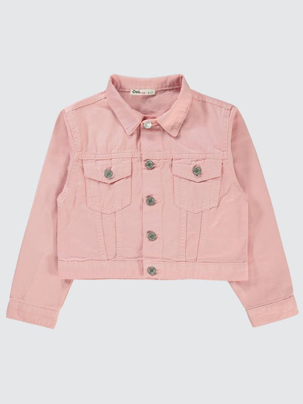 Civil Girls Keten 10-13 Yaş Ceket - Pembe