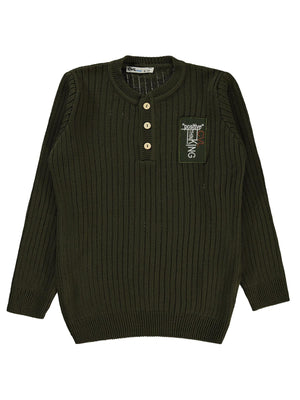 Civil Boys Funky King Armalı 10-13 Yaş Kazak - Haki