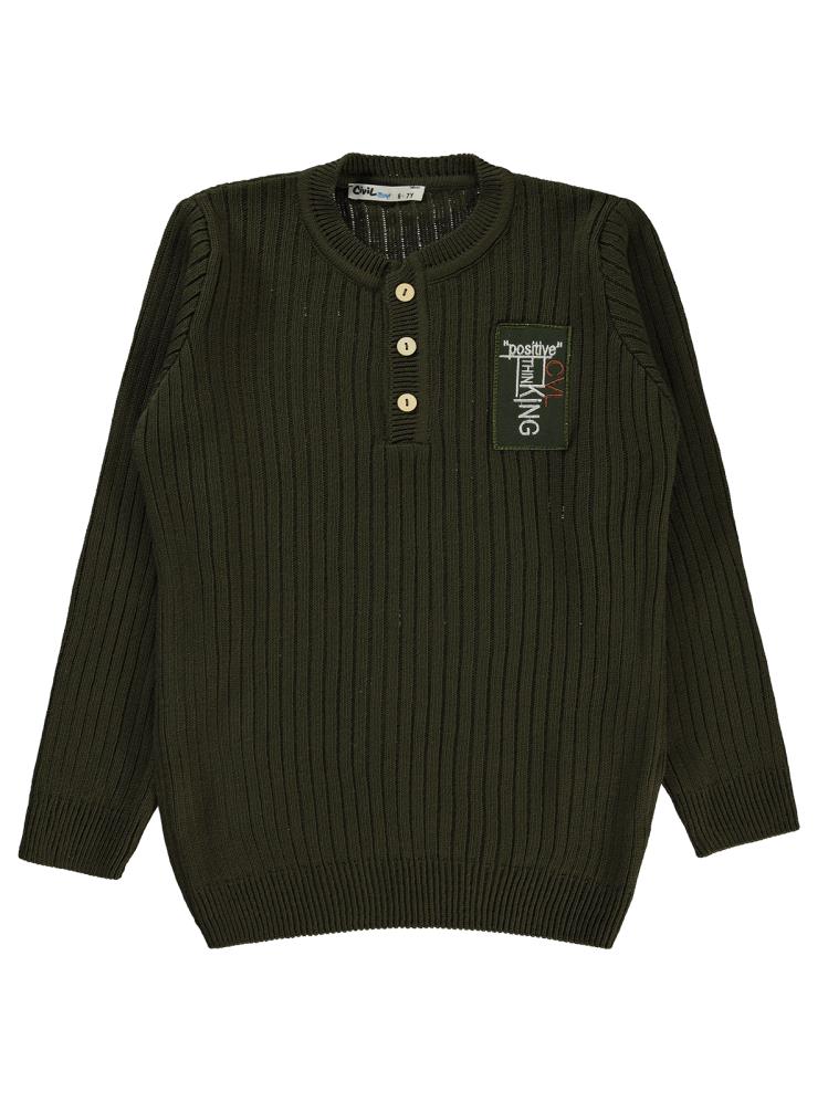 Civil Boys Funky King Armalı 6-9 Yaş Kazak - Haki