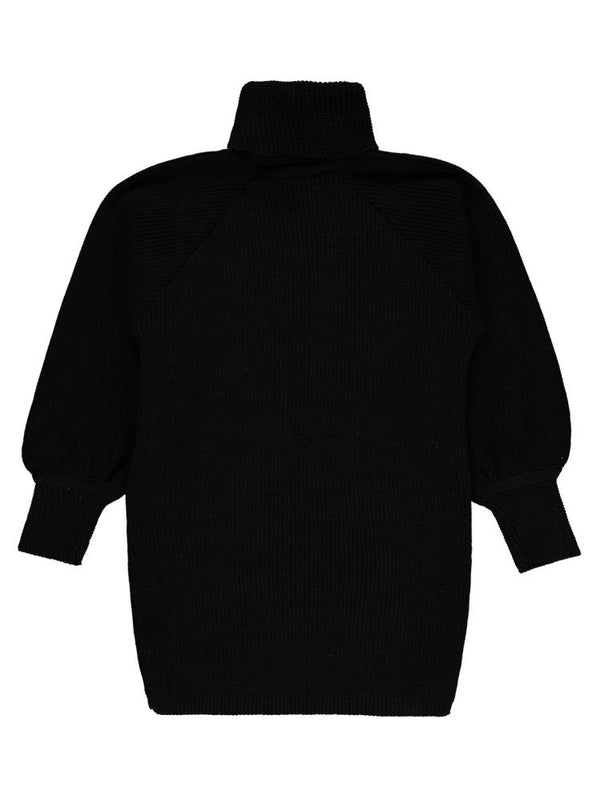 Civil Girls Balon Kol 10-13 Yaş Kazak - Siyah