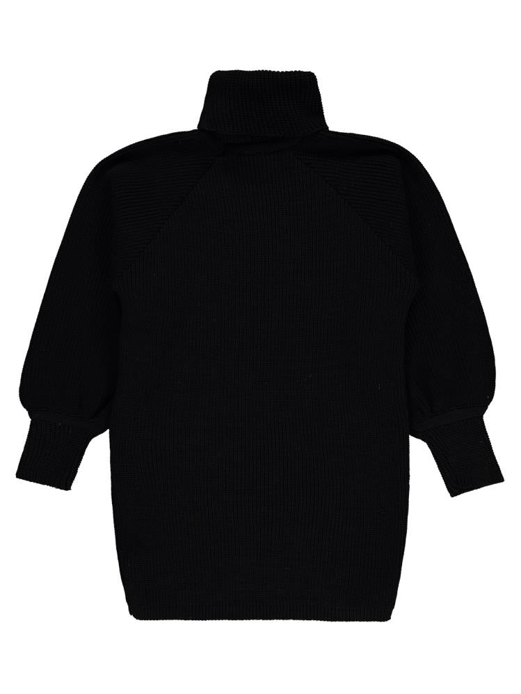 Civil Girls Balon Kol 10-13 Yaş Kazak - Siyah