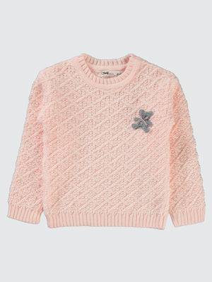 Civil Girls Armalı 2-5 Yaş Kazak - Pudra