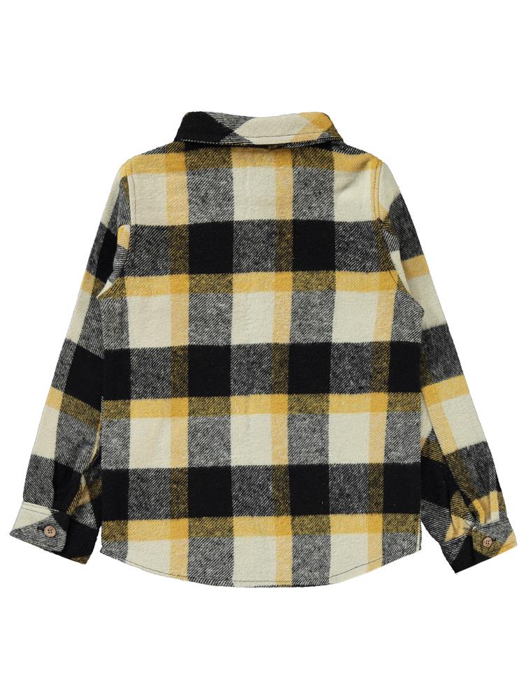 Civil Boys Çift Cepli Ekoseli 6-9 Yaş Gömlek - Kahverengi