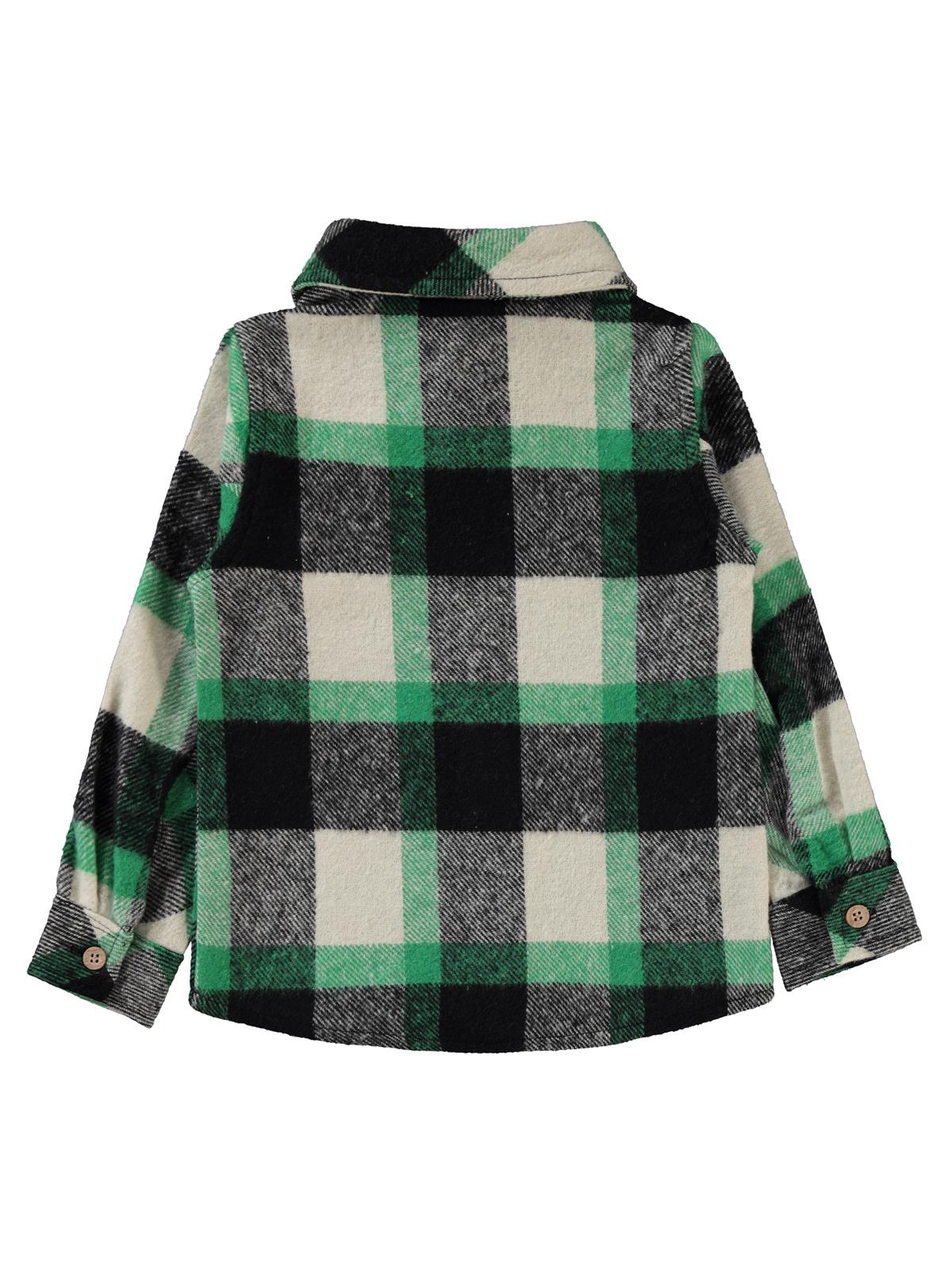 Civil Boys Çift Cepli Ekoseli 6-9 Yaş Gömlek - Yeşil