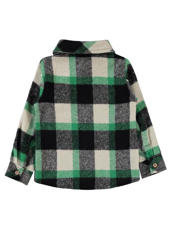 Civil Boys Çift Cepli Ekoseli 10-13 Yaş Gömlek - Yeşil