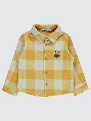 Civil Boys Armalı Ekoseli 2-5 Yaş Gömlek - Kahverengi