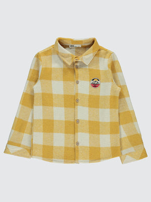 Civil Boys Armalı Ekoseli 6-9 Yaş Gömlek - Kahverengi