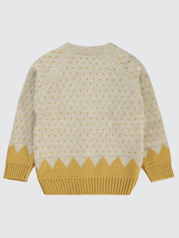 Civil Girls Nokta Desenli 2-5 Yaş Hırka - Hardal