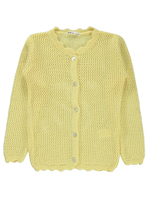 Civil Girls Acur Örgü 6-9 Yaş Hırka - Sarı