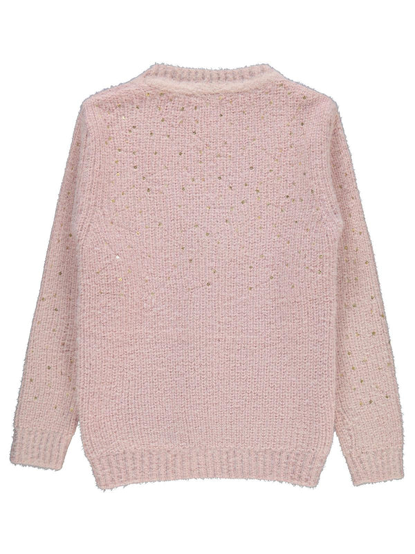 Civil Girls Pul Nakışlı 6-9 Yaş Hırka - Pudra