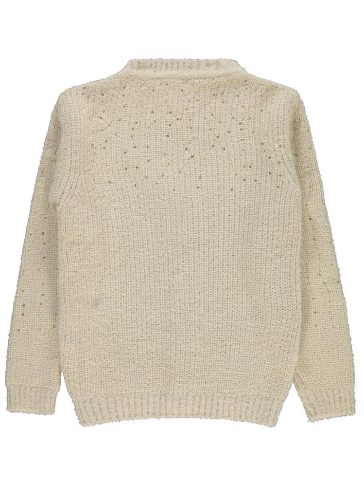 Civil Girls Pul Nakışlı 10-13 Yaş Hırka - Bej