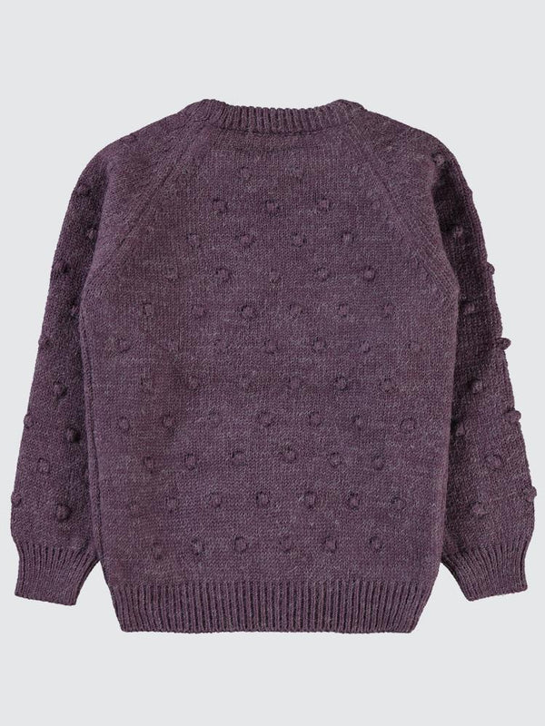 Civil Girls Nohut Desenli 2-5 Yaş Kazak - Lila