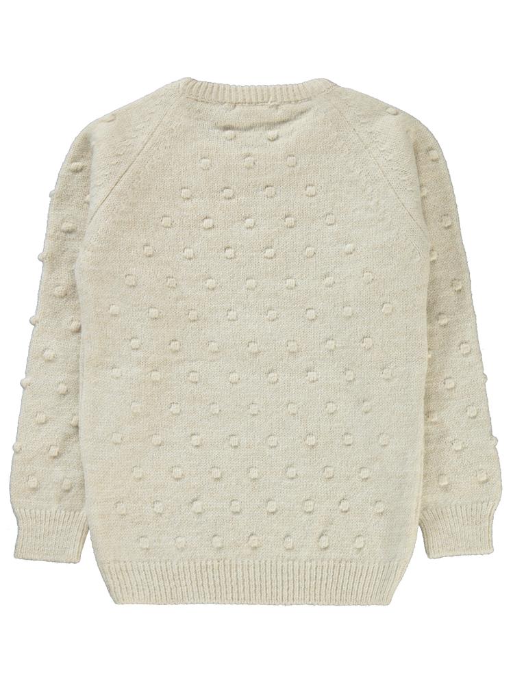 Civil Girls Nohut Desenli 6-9 Yaş Kazak - Bej