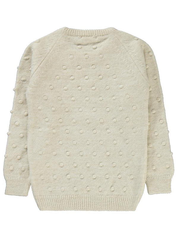 Civil Girls Nohut Desenli 6-9 Yaş Kazak - Bej