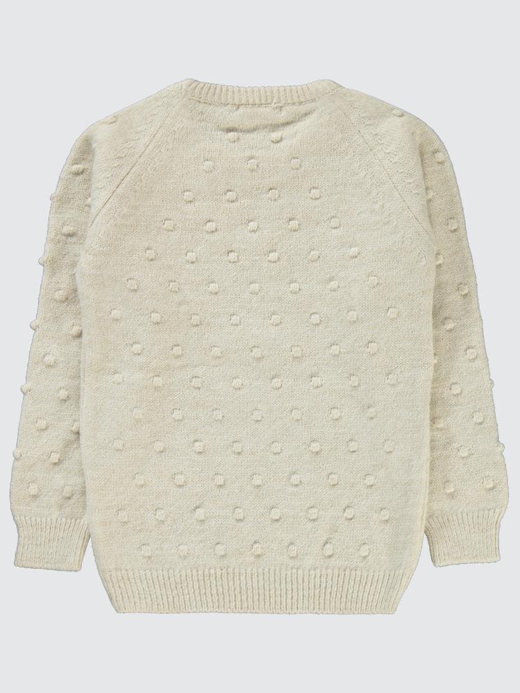 Civil Girls Nohut Desenli 6-9 Yaş Kazak - Bej