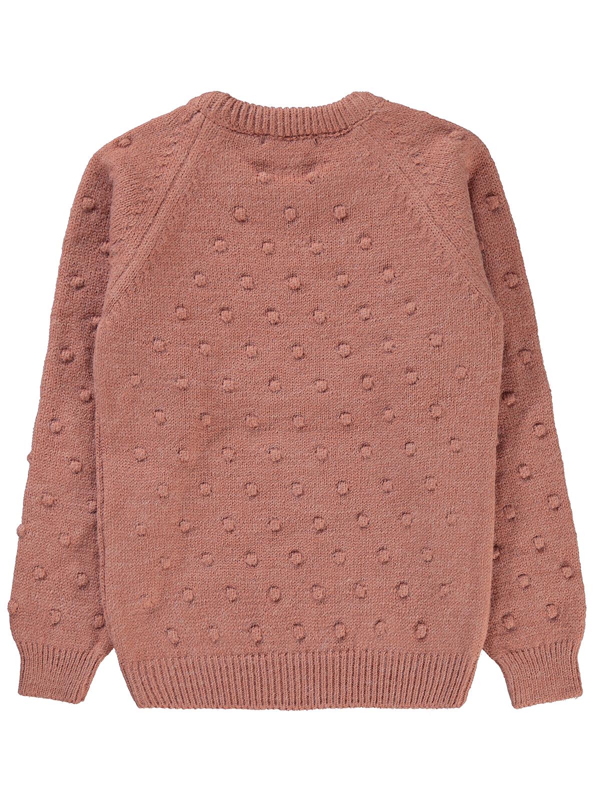 Civil Girls Nohut Desenli 6-9 Yaş Kazak - Pembe