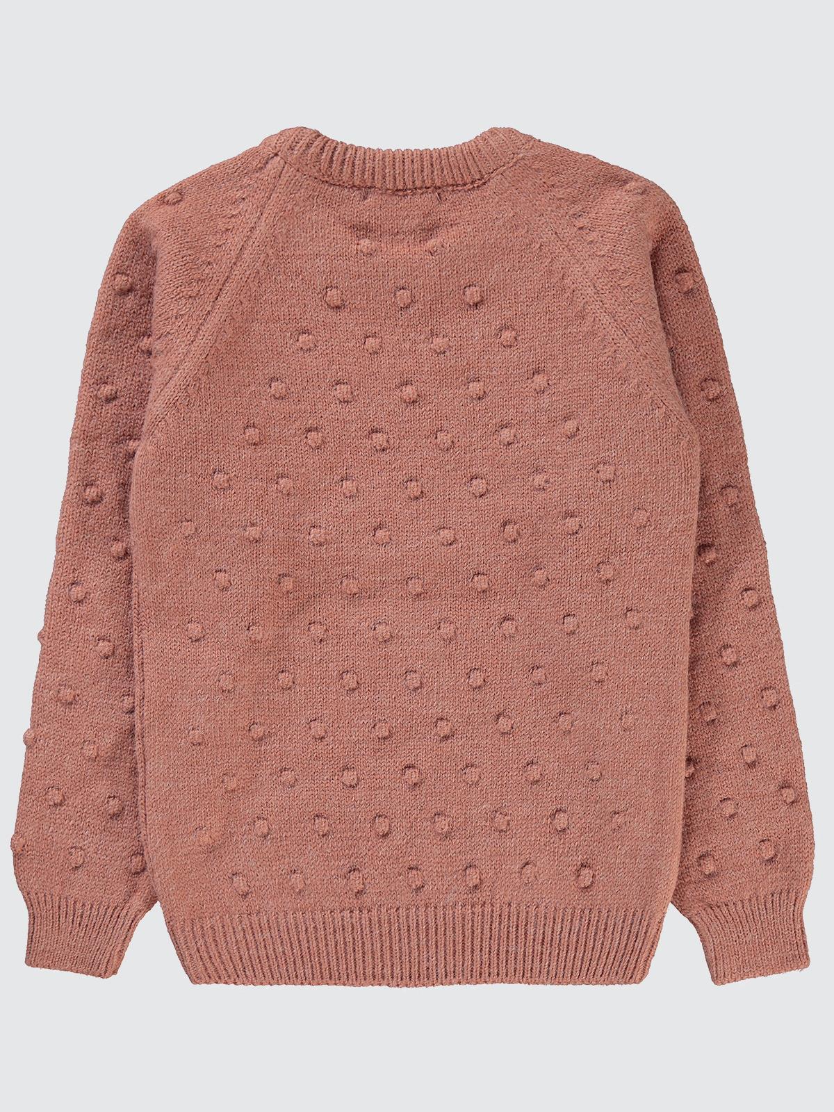 Civil Girls Nohut Desenli 6-9 Yaş Kazak - Pembe