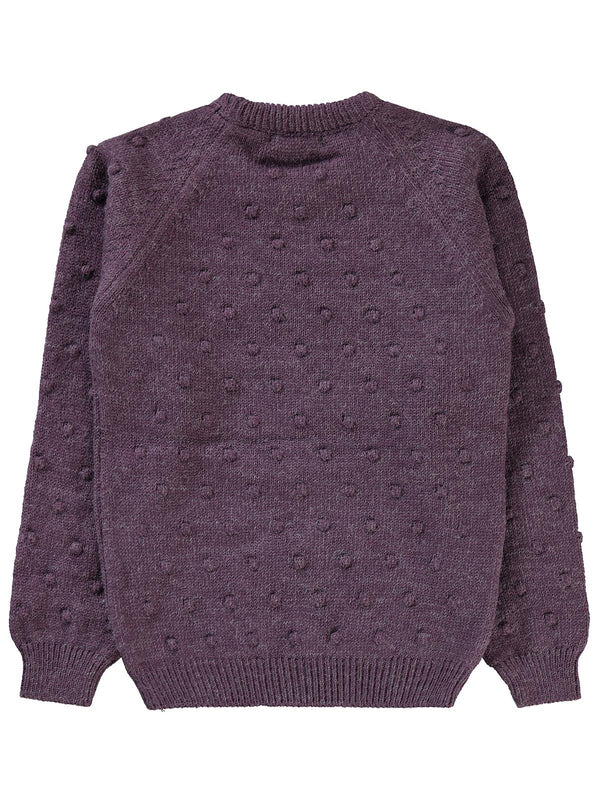 Civil Girls Nohut Desenli 6-9 Yaş Kazak - Lila