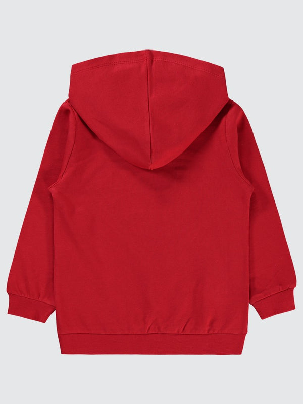 Superman Gofre Baskılı 2-5 Yaş Sweatshirt - Kırmızı