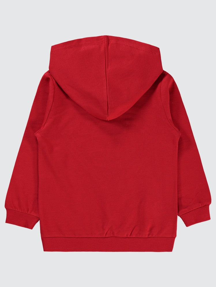 Superman Gofre Baskılı 2-5 Yaş Sweatshirt - Kırmızı