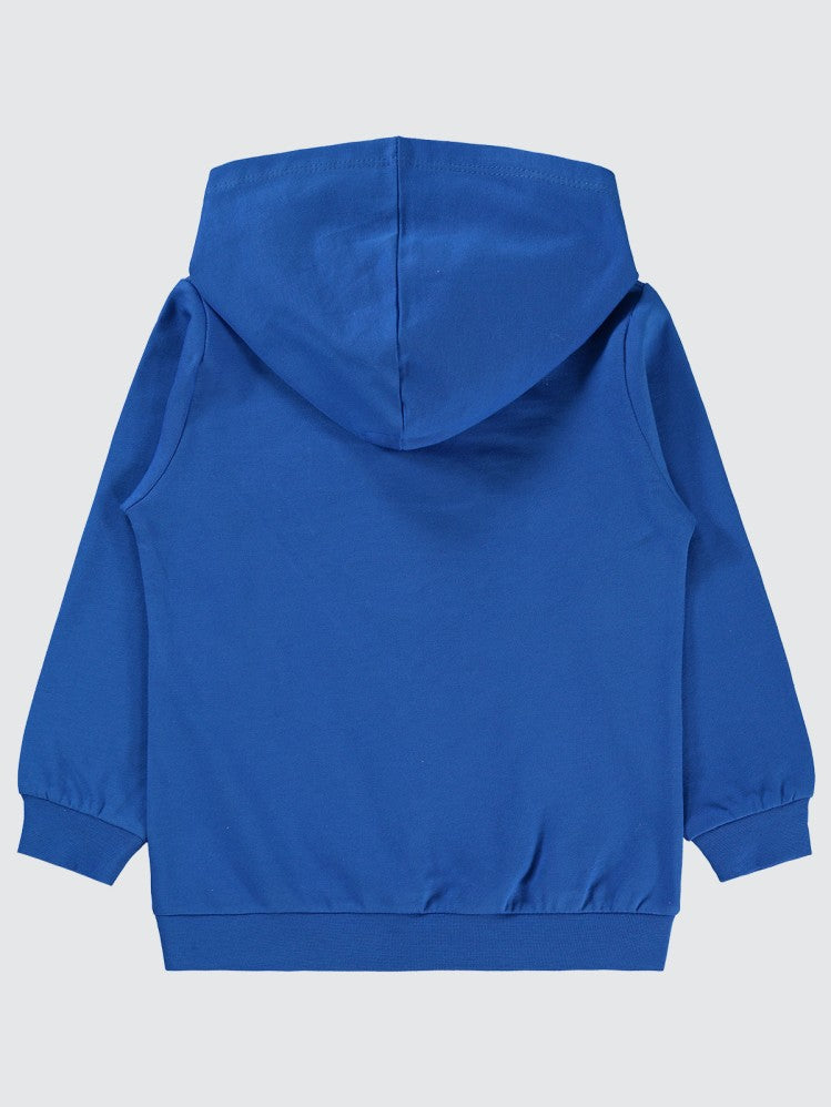 Superman Gofre Baskılı 2-5 Yaş Sweatshirt - Mavi