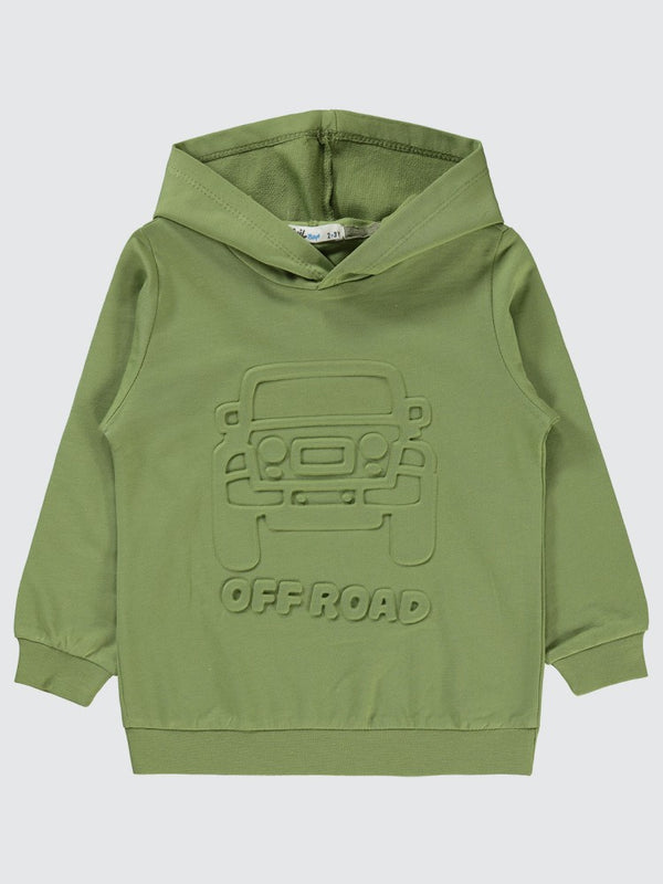 Civil Boys Off Road Gofre Baskılı 2-5 Yaş Sweatshirt - Haki