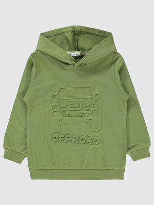 Civil Boys Off Road Gofre Baskılı 2-5 Yaş Sweatshirt - Haki