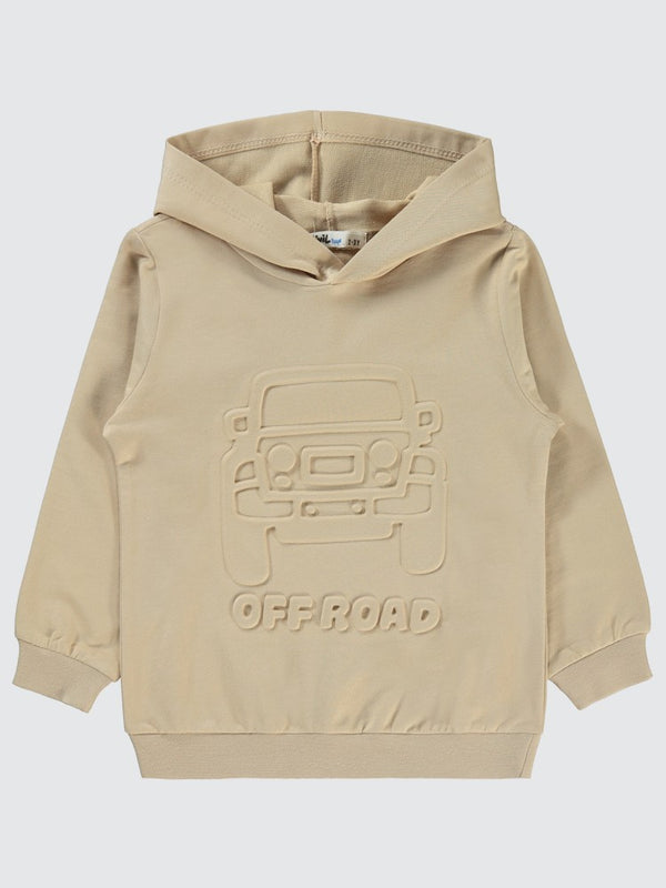 Civil Boys Off Road Gofre Baskılı 2-5 Yaş Sweatshirt - Gri