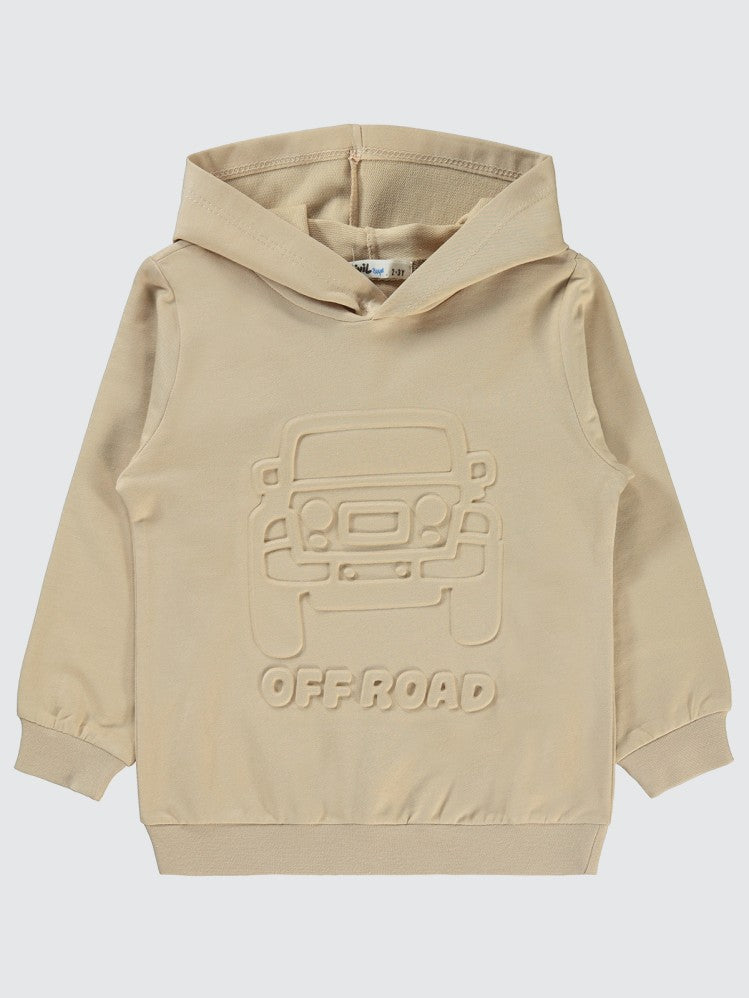 Civil Boys Off Road Gofre Baskılı 2-5 Yaş Sweatshirt - Gri