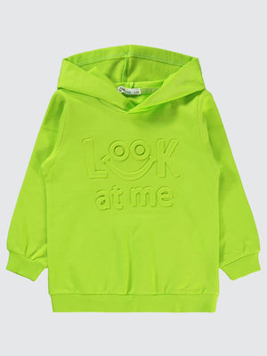 Civil Boys Look At Me Gofre Baskılı 2-5 Yaş Sweatshirt - Yeşil