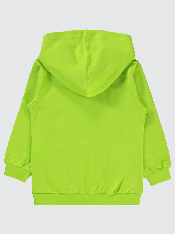 Civil Boys Look At Me Gofre Baskılı 2-5 Yaş Sweatshirt - Yeşil