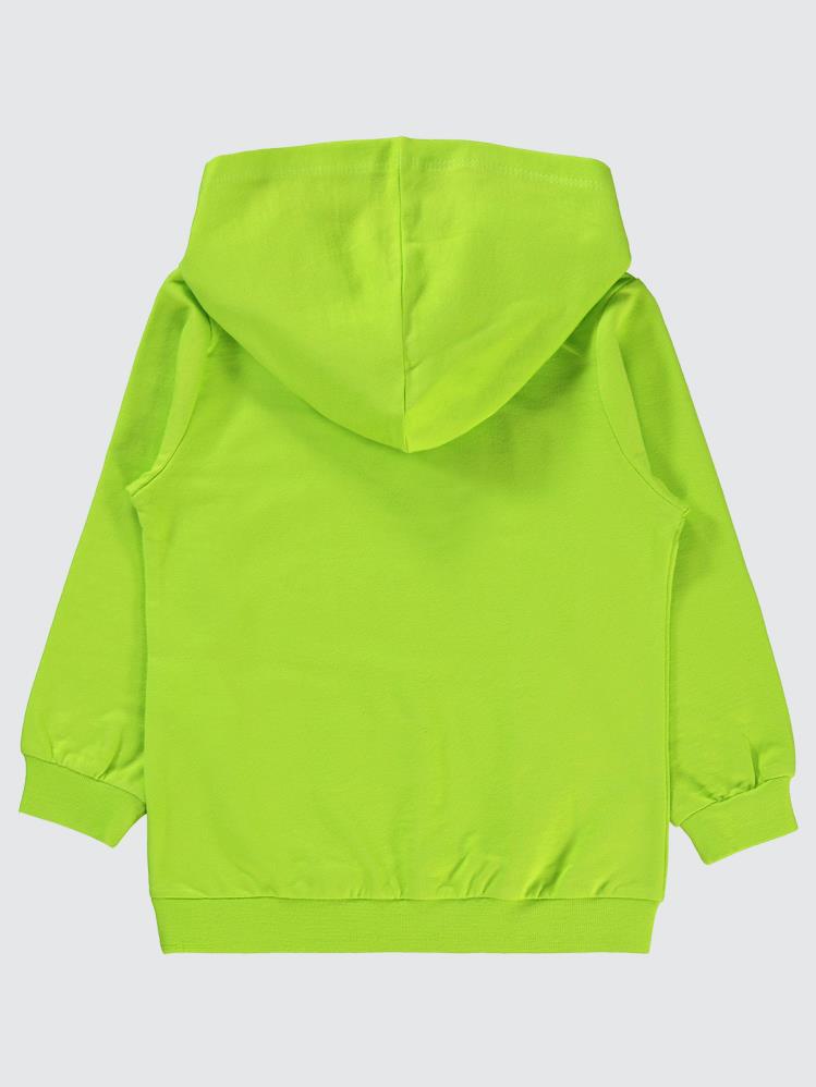 Civil Boys Look At Me Gofre Baskılı 2-5 Yaş Sweatshirt - Yeşil